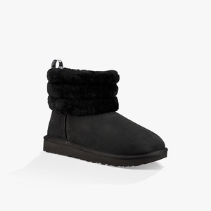 Ugg Classic Mini Fluff Quilted Klassiska Stövlar Dam Svarta (517904TBI)